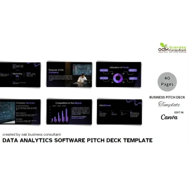 Data Analytics Software Pitch Deck - Company Summary - FI