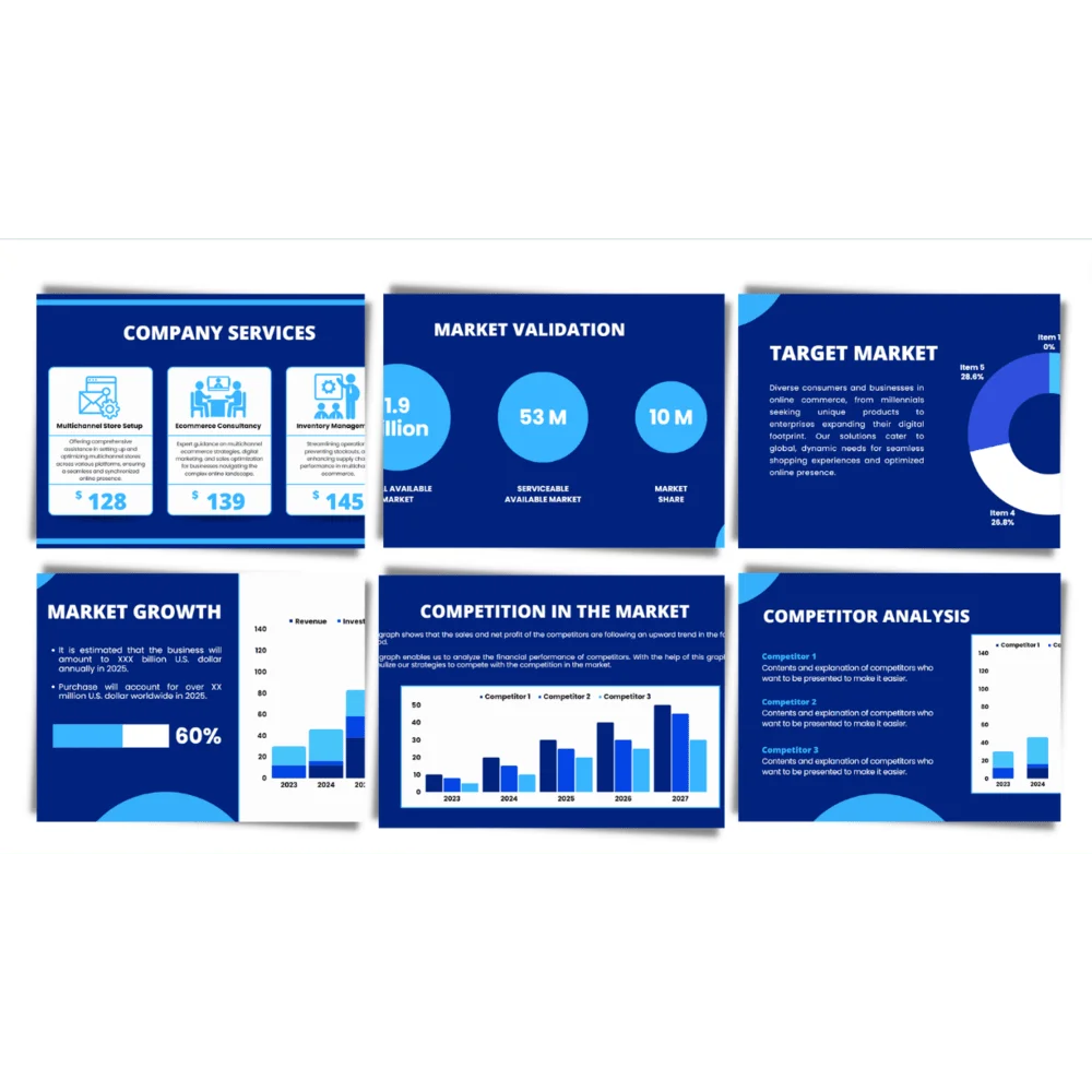 Multi channel Pitch Deck Template Oak Business Consultant