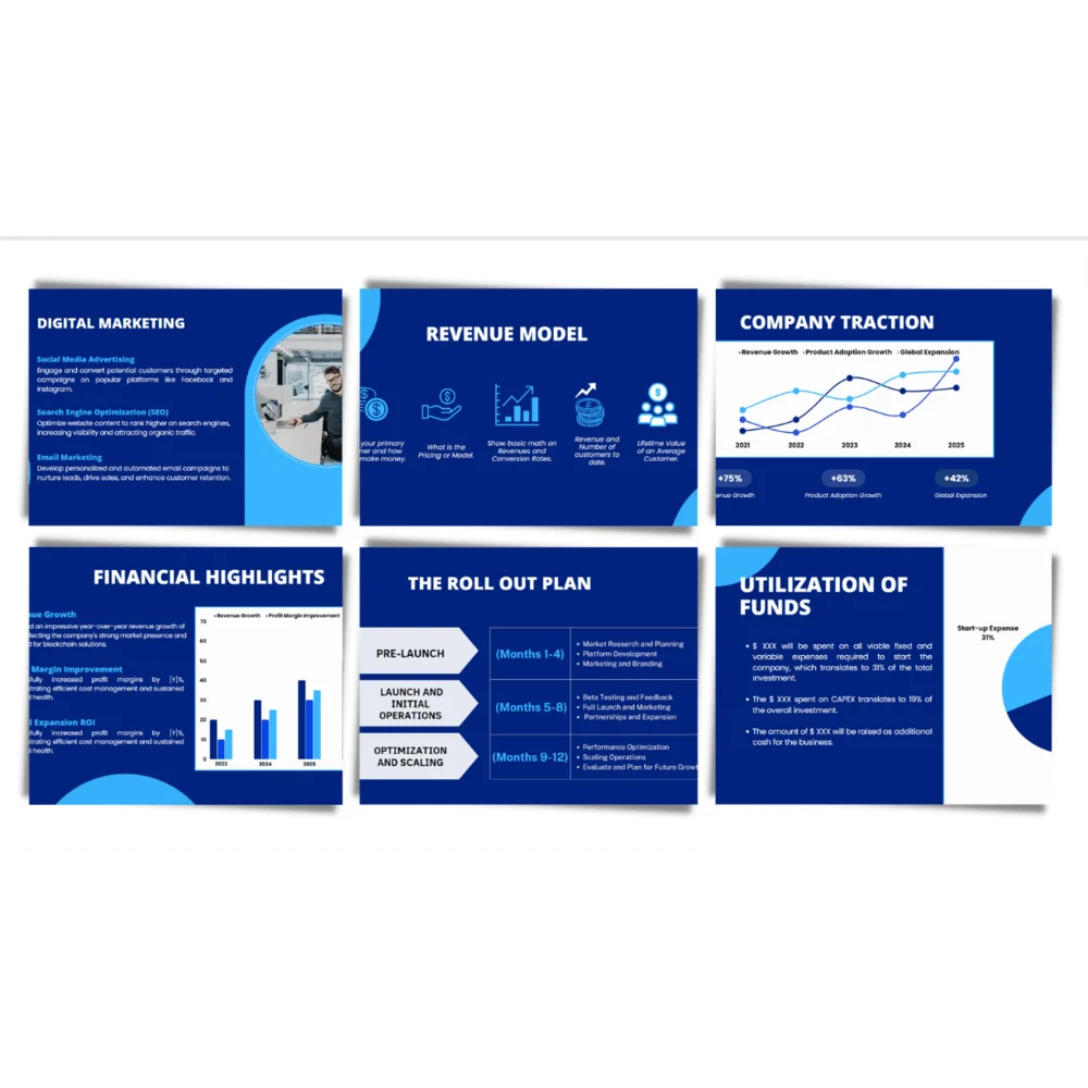 Multi channel Pitch Deck Template Oak Business Consultant