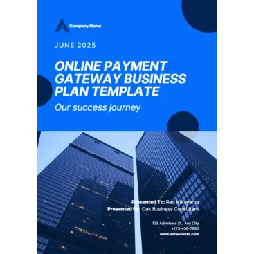 Online Payment Gateway Business Plan - Title Page