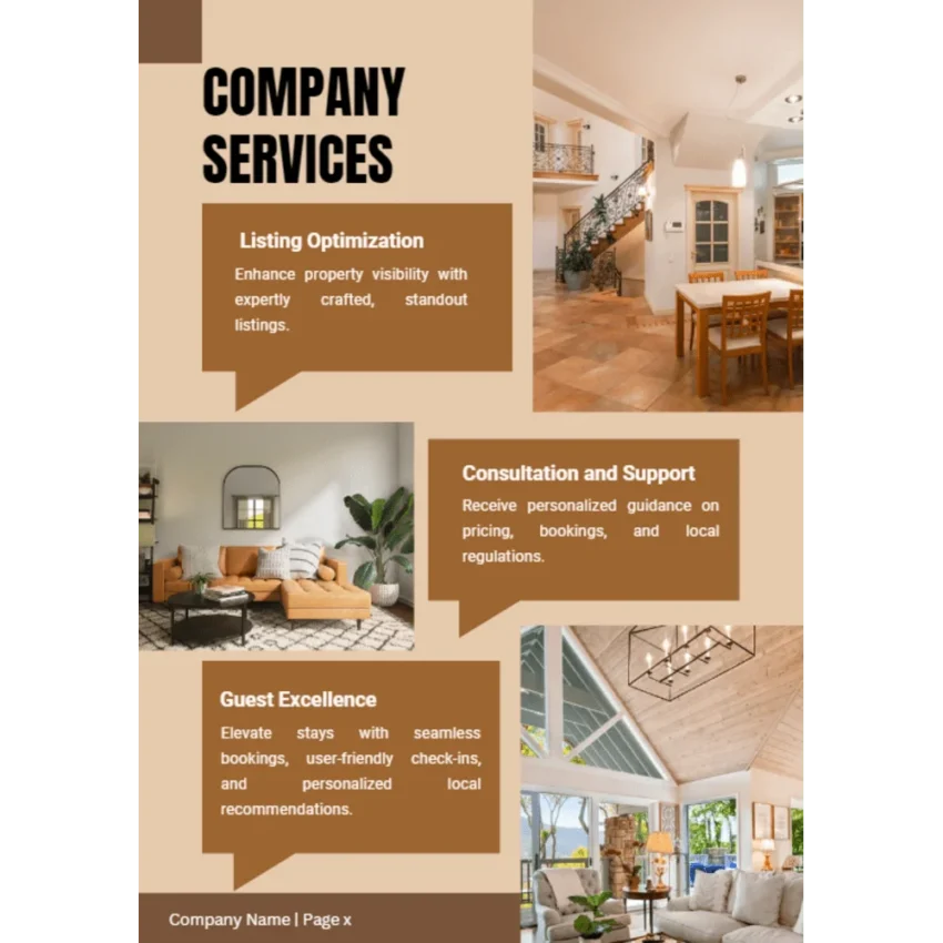 Airbnb Rental Unit Business Plan - Company Services