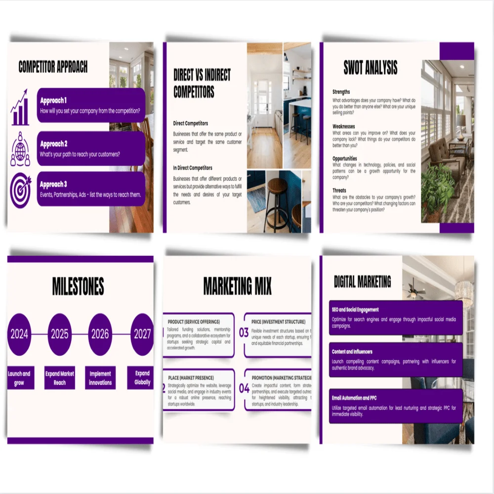 Airbnb Rental Unit Pitch Deck Template - Oak Business Consultant