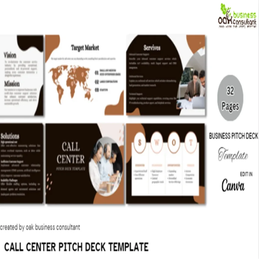 Call Center Pitch Deck-Title Page Feature Image 1