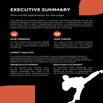 Martial Arts Business Plan-Executive Summary