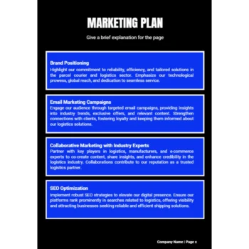 Parcel Courier and Logistic Business Plan - Marketing Plan