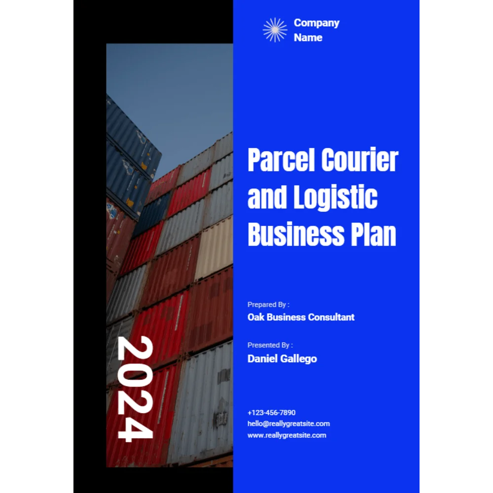 Parcel Courier and Logistic Business Plan - Title Page