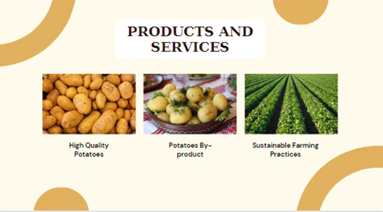 Potato Farming Pitch Deck-Products And Services