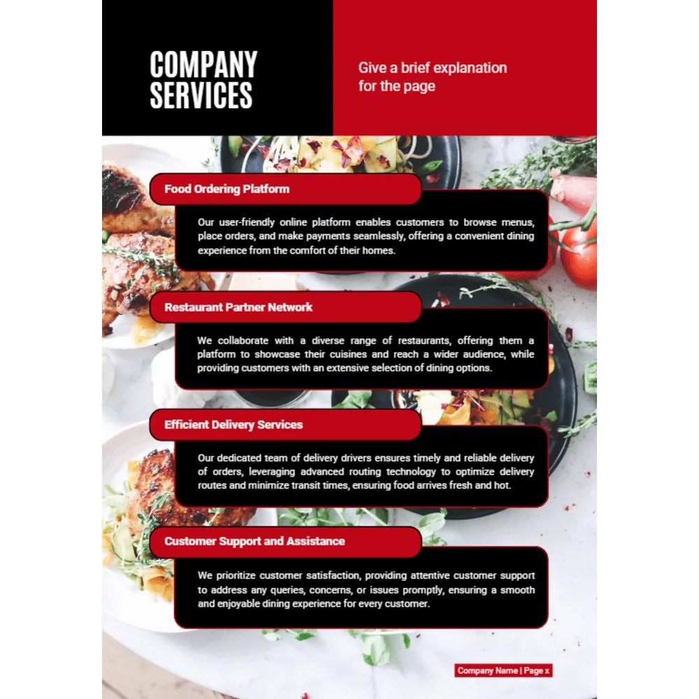 Online Food Delivery Business Plan Template Oak Business Consultant