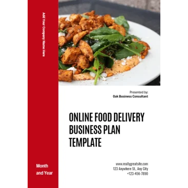 Online Food Delivery Business Plan - Title Page