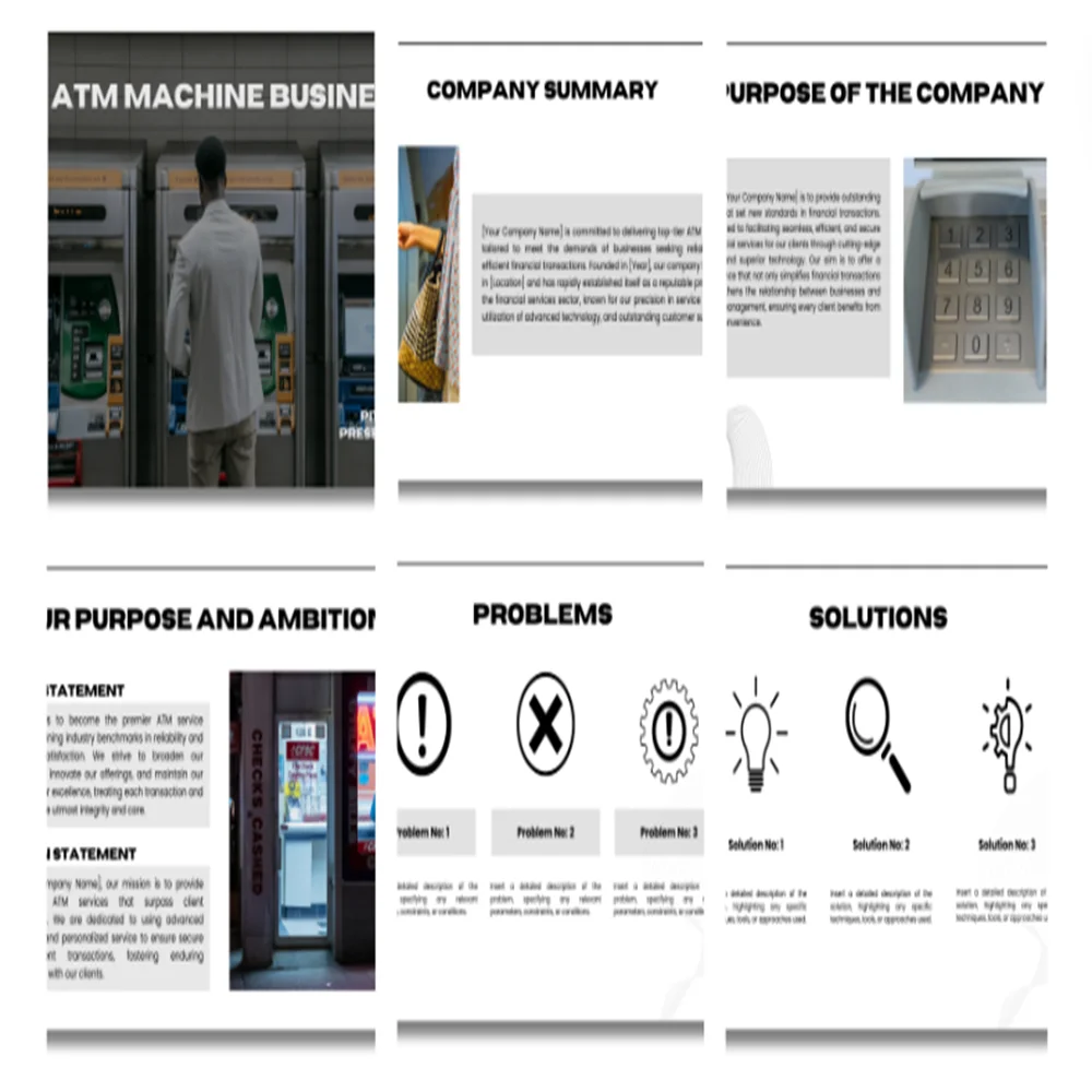 ATM Machine Business Pitch Deck - Oak Business Consultant