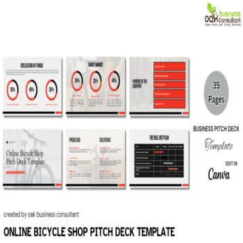 Online Bicycle Shop Pitch Deck Template - Company Summary - FI