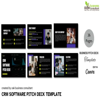 CRM Software Pitch Deck Template - Company Summary - FI