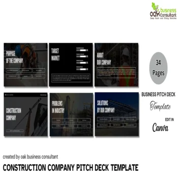 Construction Company Pitch Deck Template - Company Summary - FI