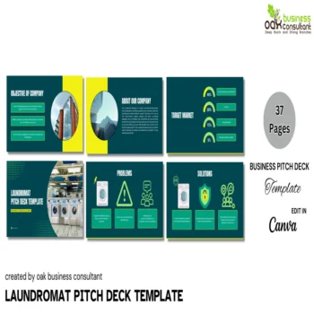 Laundromat Pitch Deck Template - Company Summary - FI