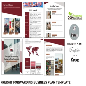 Freight Forwarding Business Plan Template - Product Image