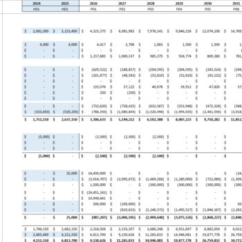 Advanced LBO Financial Model Template_Projected Cash Flow Statement