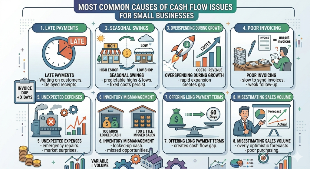 The Most Common Causes of Cash Flow Issues for Small Businesses