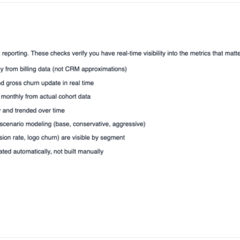 AI Finance Automation Checklist-SaaS Metrics Dashboard