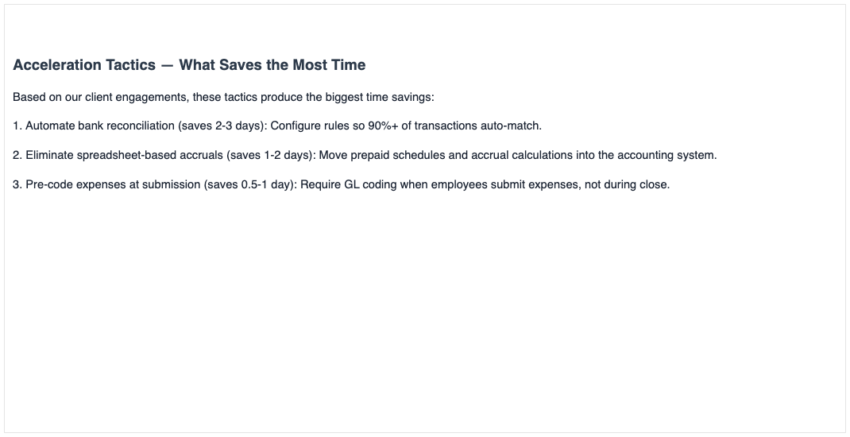 Month End Close Acceleration Guide-Acceleration Tactics