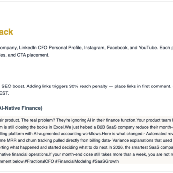 SaaS CFO Content Strategy-Platform Content Map