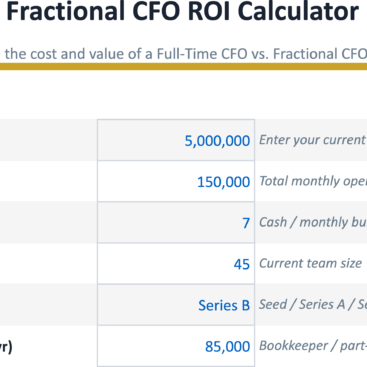 SaaS Finance Leadership Cost-Benefit Analysis-Company Inputs Table