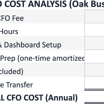 SaaS Finance Leadership Cost-Benefit Analysis-Fractional CFO Cost Analysis Table