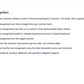 SaaS Revenue Recognition Checklist-Timing of Revenue Recognition