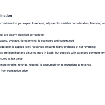 SaaS Revenue Recognition Checklist-Transaction Price Determination