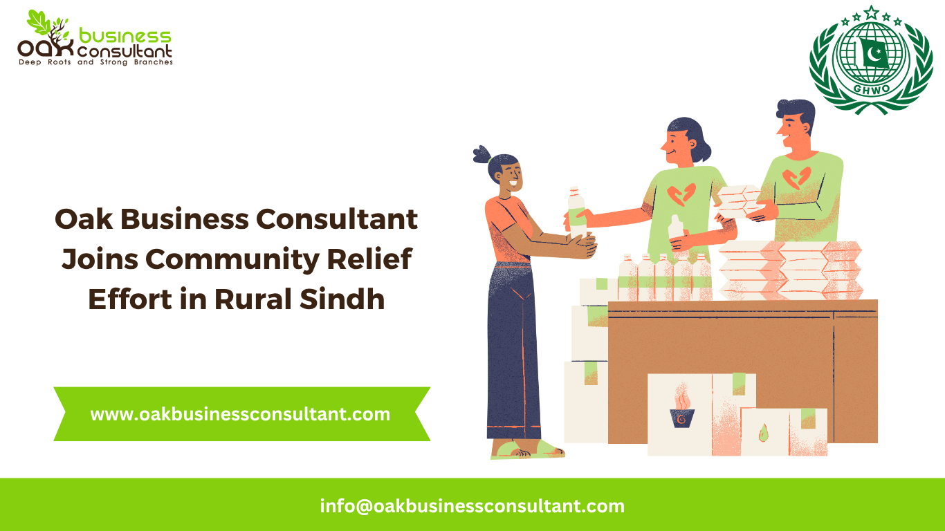 Oak Business Consultant Joins Community Relief Effort in Rural Sindh
